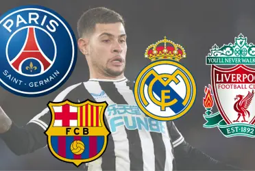 Atuando no Newcastle, Bruno Guimarães pode mudar de clube