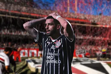 Jogador corintiano ficou na bronca com lance de um dos gols do São Paulo