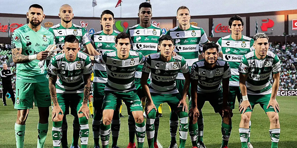 Jogados do Santos Laguna perfilados