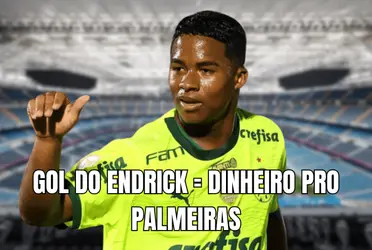 No contrato, o Palmeiras segue recebendo mais dinheiro para os gols marcados por Endrick