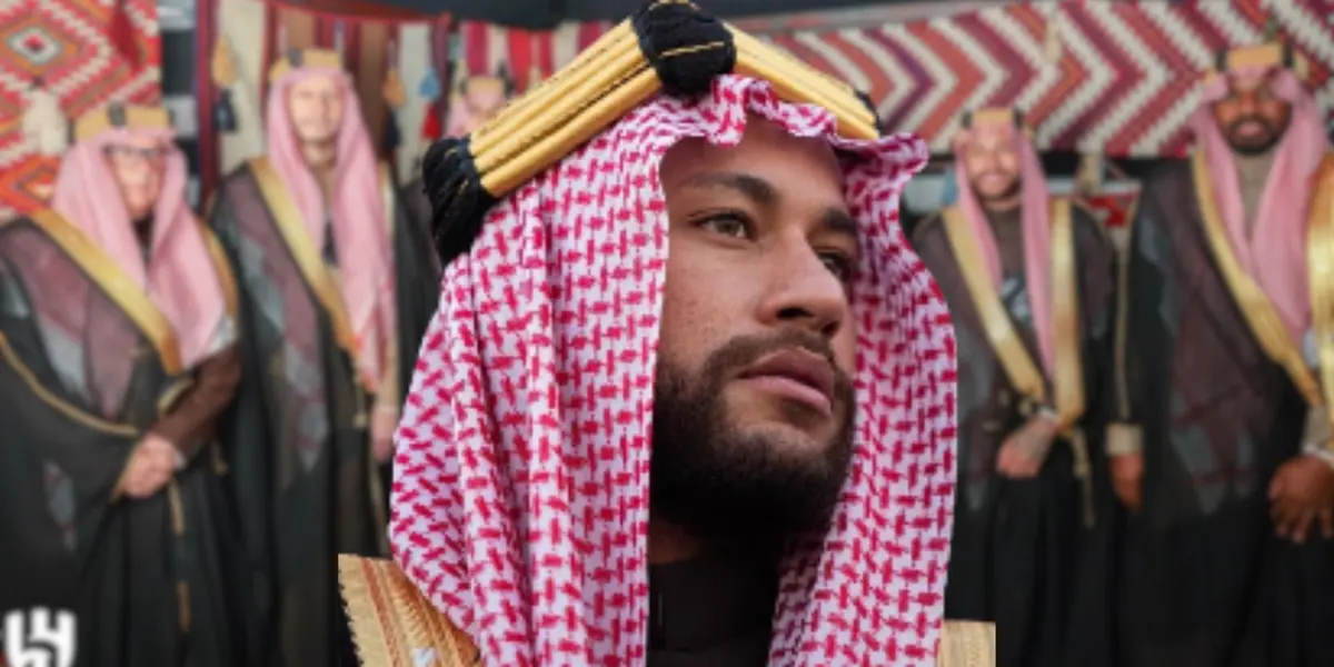 O astro brasileiro e o treinador português estavam vestido à caráter