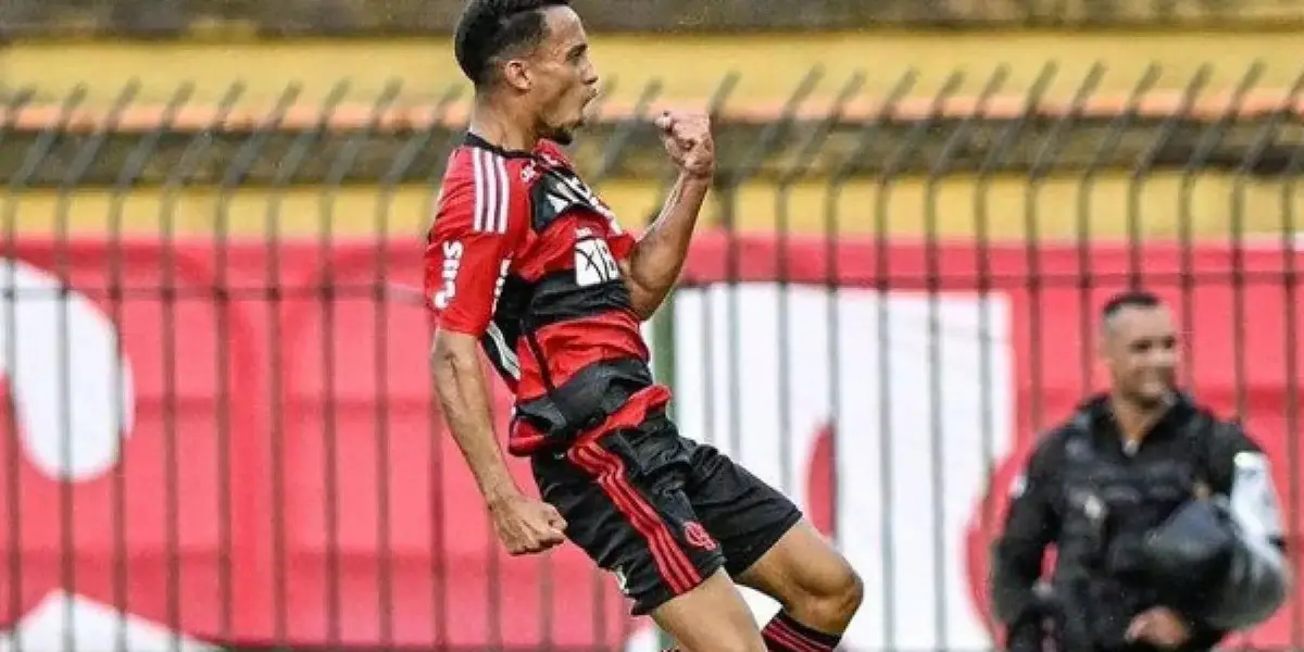 O jovem Matheus Gonçalves mostrou personalidade e abriu o placar para o Flamengo
