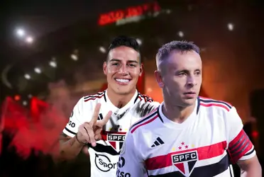 O lateral-direito Rafinha foi fundamental para trazer o meio colombiano James Rodríguez